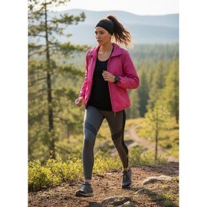 NEW Faconnable Nylon Windbreaker Hot Pink Jacket w/ Removable Sleeves XL